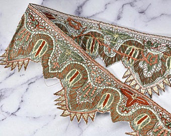 Beaded Scalloped Trim by the Yard