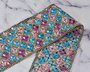 Embroidered Trim Multi-Color Beaded Sequined 2.25"