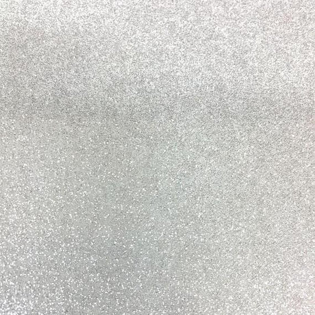 White Glitter Sparkle Metallic Faux Fake Leather Vinyl Fabric,
