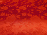 1 Yard Red Floral Jacquard Satin Fabric for Dresses Jackets Skirts Upholstery 54 Inch Width