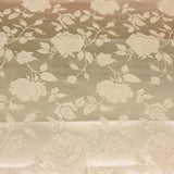 1 Yard Ivory Floral Jacquard Satin Fabric for Dresses Jackets Upholstery Decor 54 Inch Width