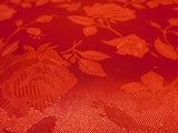 1 Yard Red Floral Jacquard Satin Fabric for Dresses Jackets Skirts Upholstery 54 Inch Width