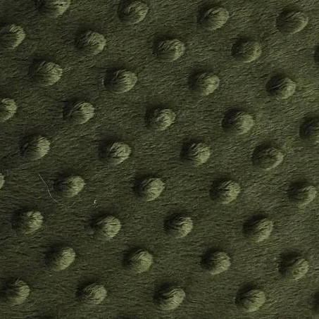 Olive Minky Dimple Dot Fabric,