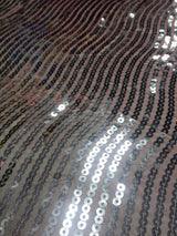 1 Yard Coral Taffeta Fabric with Hypnotic Sequins 50/52 Inch Width