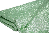 1 Yard Mint Green Spangle/Glitz Sequins Fabric 55 Inch Width