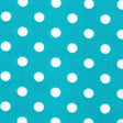1/4″ Quarter inches White Polka Dot on Turquoise Poly Cotton Fabric,