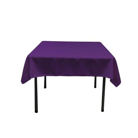 1 Yard Purple Square Tablecloth Washable Polyester for Square or Round Tables 60 Inch Width