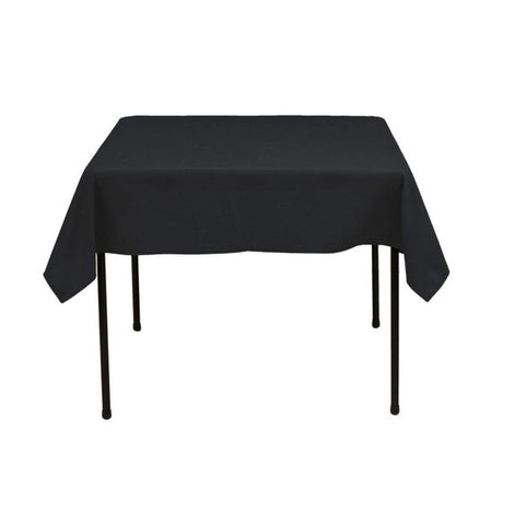 1 Yard Black Square Tablecloth Washable Polyester for Square or Round Tables 60 Inch Width
