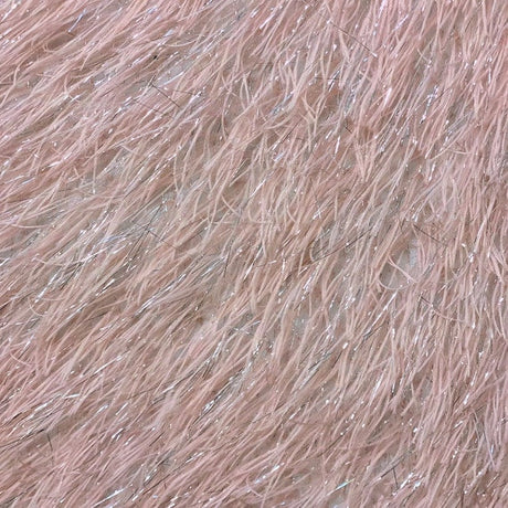 Metallic Faux Fur Tinsel Ostrich Feather Polyester Fabric - Metallic Faux Ostrich Feather, 54" Width (1 Yard)
