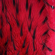 Black Red Faux Fur Two Tone Spiked Shaggy Long Pile Fabric,
