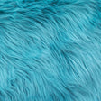 Aqua Faux Fake Fur Solid Shaggy Long Pile Fabric,
