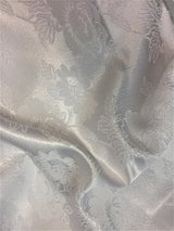 1 Yard Silver Floral Jacquard Brocade Cotton Poly Fabric for Suits Fashion Upholstery 58 Inch Width