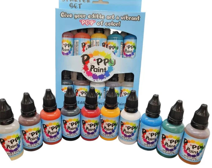 Poppy Paint Starter Kit – 10 Pack, 30 ml Bottles