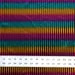 Foil Multi Color Vertical Stripes On Black Nylon Spandex Tricot Fabric - Black, Multi Color Vertical Stripes, 58"-60" Width