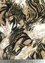 Animal Print W/ Shiny Gold Faux Sequins Ponte De Roma Polyester Spandex Fabric - Animal Print, Shiny Gold, 58"-60" Width