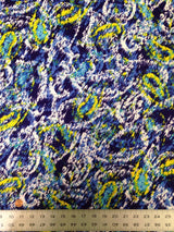 Abstract Paisley Pattern Polyester Spandex Knit Jersey Fabric - Paisley Print, Lightweight, 58" To 60" Width