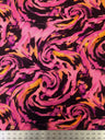 Fantastic Storm Swirl Polyester Spandex Fabric - Hot Pink, Orange Swirl Pattern, 58"-60" Width
