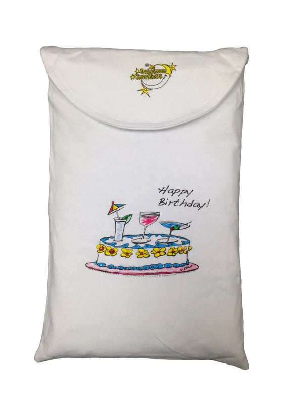 Happy Birthday Animated Sleepshirt 100 Percent Cotton Fabric - Heat Printed Design, Side Slits, Matte Studs, One Size Fits Most