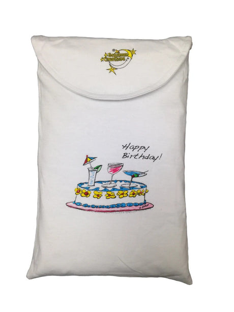 Happy Birthday Animated Sleepshirt 100 Percent Cotton Fabric - Heat Printed Design, Side Slits, Matte Studs, One Size Fits Most
