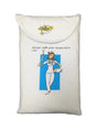 Hello Nurse Animated Sleepshirt 100 Percent Cotton Fabric - Matte Studs, Side Slits, White, 36" Length