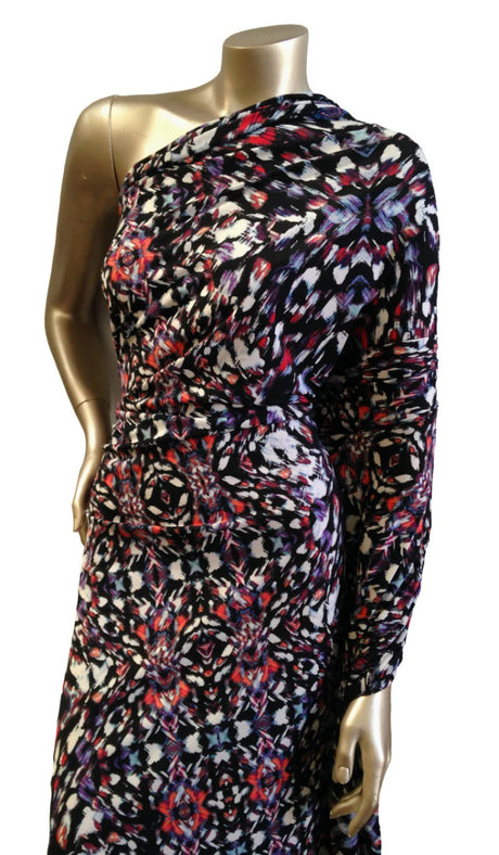 Kaleidoscope Geometric Print ITY Knit Jersey Polyester Spandex Fabric - Multi Color Geometric Print, 58" To 60" Width