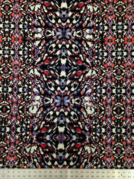 Kaleidoscope Geometric Print ITY Knit Jersey Polyester Spandex Fabric - Multi Color Geometric Print, 58" To 60" Width