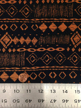 Diamond Tribal Print ITY Knit Jersey Polyester Spandex Fabric - Diamond Tribal Print, Repeating Pattern, 58" To 60" Width