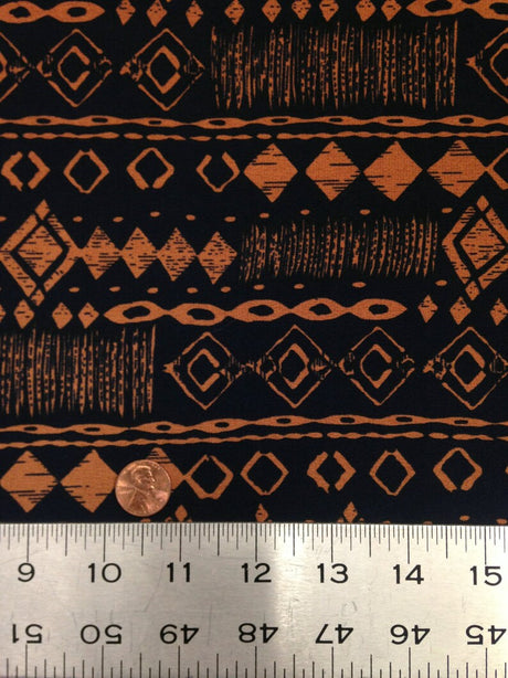 Diamond Tribal Print ITY Knit Jersey Polyester Spandex Fabric - Diamond Tribal Print, Repeating Pattern, 58" To 60" Width
