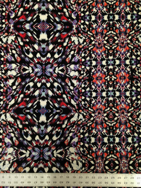 Kaleidoscope Geometric Print ITY Knit Jersey Polyester Spandex Fabric - Multi Color Geometric Print, 58" To 60" Width