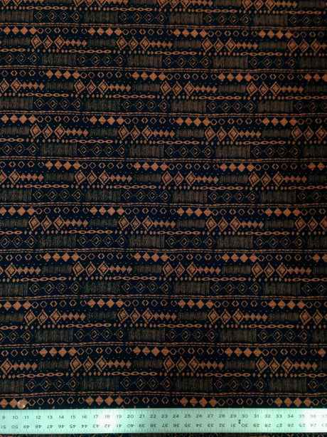 Diamond Tribal Print ITY Knit Jersey Polyester Spandex Fabric - Diamond Tribal Print, Repeating Pattern, 58" To 60" Width