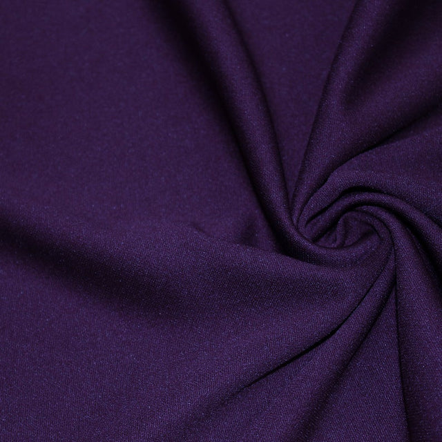 Purple Solid Stretch Scuba Double Knit Fabric