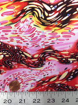 Bubble Swirl Pattern Polyester Spandex Fabric - Silver Holographic Faux Sequins, 58"-60" Width