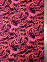 Fantastic Storm Swirl Polyester Spandex Fabric - Hot Pink, Orange Swirl Pattern, 58"-60" Width
