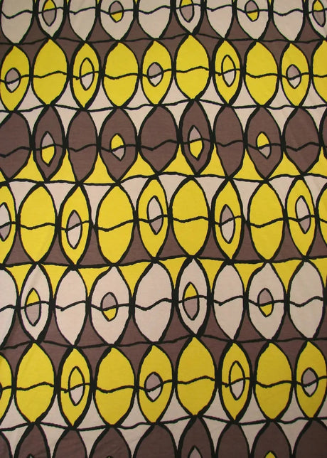 Modal Rayon Spandex Fabric - Geometric Design, Medium Weight, 2-Way Stretch, 58/60" Width