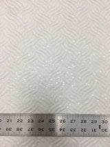 Quilted Jacquard Polyester Spandex Fabric - Transparent Sequins, Heavy Weight, 58/60" Width