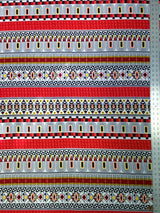 Retro Stripes Repeat Pattern Polyester Spandex Fabric - Retro Stripes Repeat Pattern, 58"- 60" Wide