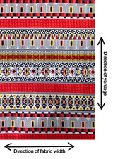 Retro Stripes Repeat Pattern Polyester Spandex Fabric - Retro Stripes Repeat Pattern, 58"- 60" Wide