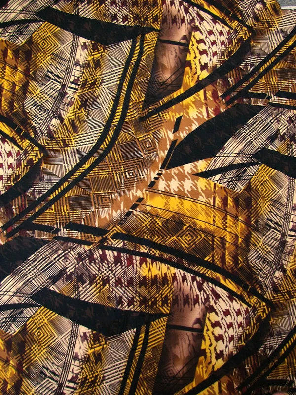 Modal Rayon Spandex Fabric - Abstract Design, Medium Weight, 58/60" Width