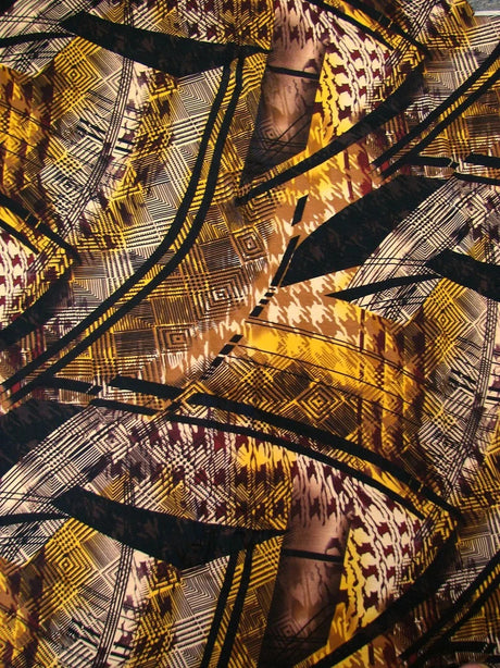 Modal Rayon Spandex Fabric - Abstract Design, Medium Weight, 58/60" Width
