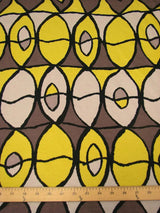 Modal Rayon Spandex Fabric - Geometric Design, Medium Weight, 2-Way Stretch, 58/60" Width
