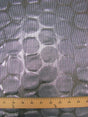 Polyester Spandex Fabric - Shiny Circles Foil Design, Silver, Magenta, Teal, 58/60" Width