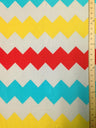 Polyester Bulgari Spandex Fabric - Big Chevron Design, Light Weight, 2-Way Stretch, 58"-60" Width