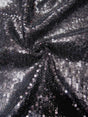 Polyester Mesh Fabric - 3Mm Shiny Sequins, See Through, 54"-56" Width