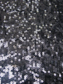 Polyester Mesh Fabric - 3Mm Shiny Sequins, See Through, 54"-56" Width