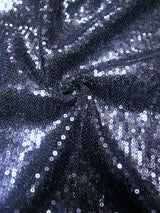Polyester Mesh Fabric - 3Mm Shiny Sequins, See Through, 54"-56" Width