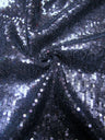 Polyester Mesh Fabric - 3Mm Shiny Sequins, See Through, 54"-56" Width