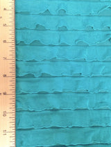 1" Ruffles Polyester Spandex Fabric - Aqua Onion Skin Ruffles, Semi-Sheer, 52" To 54" Width
