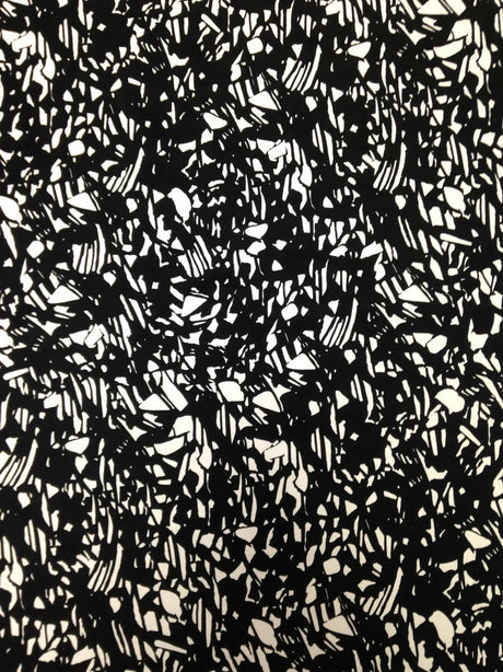 Nylon Spandex Fabric - Medium Weight Abstract Design, 4-Way Stretch, 58" To 60" Width (1 Yard)