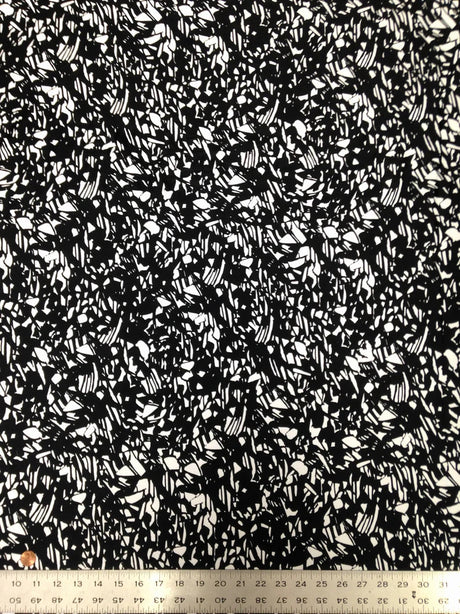 Nylon Spandex Fabric - Medium Weight Abstract Design, 4-Way Stretch, 58" To 60" Width (1 Yard)