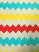 Polyester Bulgari Spandex Fabric - Big Chevron Design, Light Weight, 2-Way Stretch, 58"-60" Width